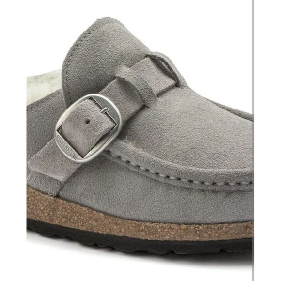 BIRKENSTOCK Buckley NARROW Shearling fur Clogs Mules Moccasin shoes NEW 39 8-8.5 - Picture 3 of 5
